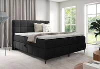Home Collective Boxspringbett Bett Polsterbett Doppelbett mit Topper und Bettkasten