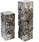GILDE Blumenst&auml;nder S&auml;ule FLORA - bronzefarben - Glas, Metall - H&ouml;he 100cm x