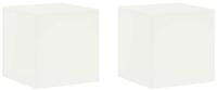vidaXL Blumenst&auml;nder Pflanzenst&auml;nder 2 pcs Wei&szlig; 40 x 40 x 40 cm Stahl (2 St)