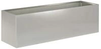 vidaXL Blumentopf Garten-Pflanzgef&auml;&szlig; Silber 100 x 30 x 30 cm Edelstahl (1 St)