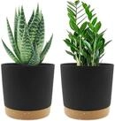LuxusKollektion Blumentopf Bument&ouml;pfe 2er 16,5cm Zimmerpflanzen Entw&auml;sserung