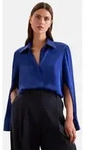 seidensticker Hemdbluse 1/1 Kragen Uni blau XS (34)