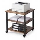relaxdays Druckertisch mit Rollen, Industrial-Schwarz
