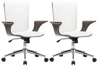 vidaXL B&uuml;rostuhl Dreh B&uuml;rost&uuml;hle 2 stk. Kunstleder 69 x 61 x 104 cm (2 St)