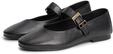 Riemchenballerina TOMMY HILFIGER "TH BUCKLE LEATHER BALLERINA", Damen, Gr. 38,