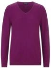 Rundhalspullover GOLDNER "Kurzgr&ouml;&szlig;e Baumwollpullover mit V-Ausschnitt", Damen, Gr.