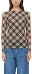 s.Oliver Langarmshirt im Karo-Look / Stretch