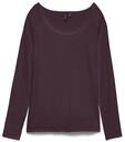 Langarmshirt VERO MODA "VMMAXI MY LS SOFT UNECK NOOS", Damen, Gr. M, braun