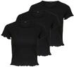 T-Shirt ONLY "T-Shirt ONLEMMA SHORT TOP 3P 3er Pack", Damen, Gr. L, schwarz,