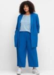 Longblazer SHEEGO "Longblazer", Damen, Gr. 44, blau (kobaltblau), 95% Polyester, 5%