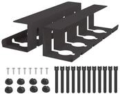 vidaXL Kabelzubeh&ouml;r Unter dem Schreibtisch Kabelmanagement Tray 2 Stk. Schwarz,