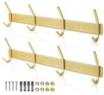 LuxusKollektion Wandgarderobe Hakenleiste Kleiderhaken Edelstahl rostfrei 4...