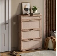 Vicco Schuhkipper Elven, Eiche, 80 x 122 cm mit 3 Kippf&auml;chern & 1 Schublade (1...