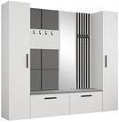 Masseno Garderobenschrank MODULO 241,2 x 204 cm Flurm&ouml;bel mit Spiegel und 2...