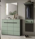 Inn.Furn Garderoben-Set Cooper, (Flurgarderobe in Salbei Gr&uuml;n und Basalt Grau, Set
