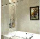 LuxusKollektion Duschvorhang Schmaler Duschvorhang 3D Rhombus Transparent 100%