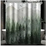 LuxusKollektion Duschvorhang Duschvorhang 180x180 Wald Multi 164 H180 x B180 cm (1er
