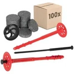 PROTEKTOR Schrauben- und D&uuml;bel-Set D&auml;mmstoffd&uuml;bel &Oslash;10mm, Schlagd&uuml;bel mit