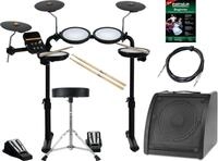 XDrum E-Drum DD-250 E-Drum Kit mit 4 Mesh Heads Pads - 3 Becken -...