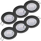 Oktaplex lighting LED Einbaustrahler Sedan Deckenstrahler schwarz, sehr flach,