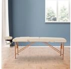 HOMCOM Massageliege Massagetisch, Massageliege mit Kopfst&uuml;tze, Creme...