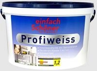 einfach Sch&ouml;ner Farbwelten Wand- und Deckenfarbe 1 Liter Profiweiss Weiss Matt