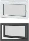 vidaXL Fenster Kellerfenster Innenseite Farbe Wei&szlig; RISOR 100 x 70 cm, (1 St)