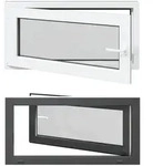 vidaXL Fenster Kellerfenster Innenseite Farbe Wei&szlig; RISOR 100 x 50 cm, (1 St)