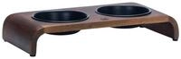 Designed By Lotte Napf-Set Dinnerset Melora aus Holz schwarz f&uuml;r Katzen