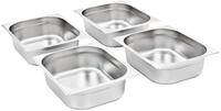 vidaXL Thermobeh&auml;lter Gastronormbeh&auml;lter 4 Stk. GN 1/2 100 mm Edelstahl, Elstahl,