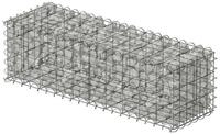 relaxdays Gabionenzaun Gabione Steinkorb aus Stahl, (1-St), 100 x 30 x 30 cm
