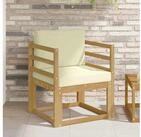 vidaXL Gartenlounge-Set vidaXL Outdoor-Sofa Polyester Wei&szlig; und Creme
