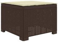 vidaXL Sofaelement 1-Sitzer Garten-Sofa mit Kissen Rattan-Look PP Braun