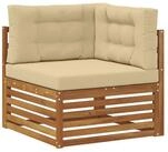 vidaXL Sofaelement Outdoor Ecksofa Massivholz Natur (1 St)