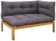 vidaXL Sofaelement Ecksofa Einheit Nat&uuml;rlich und Dunkelgrau nholz (1 St)