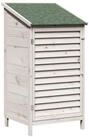 vidaXL Gartenhaus Gartenschuppen Wei&szlig; 59 x 56 x 113,5 cm Massivholz aus Fichte