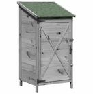 vidaXL Gartenhaus Gartenschuppen Grau 59,5 x 56 x 113,5 cm Massivholz aus Fichte