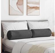vidaXL Sitzkissen vidaXL Bolsterkissen 2 St&uuml;ck Dunkelgrau &Oslash; 25 x 70 cm...