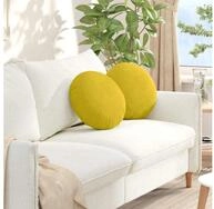 vidaXL Sitzkissen vidaXL Sitzkissen 2 St&uuml;ck Gelb &Oslash; 40 x 13 cm Samt