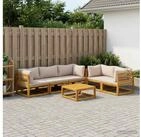 vidaXL Loungeset vidaXL Sofa-Set 6 stk. Natur Massivholz Akazie