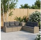 vidaXL Gartenlounge-Set vidaXL Sofa Set 7 stk. Grau und Dunkelgrau Polyrattan...
