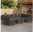 vidaXL Gartenlounge-Set vidaXL Gartensofa-set 10 stk. Grau und Dunkelgrau...
