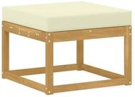 vidaXL Sofaelement Outdoor Hocker Massivholz Wei&szlig; (1 St)