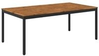 vidaXL Gartentisch Gartentisch Nat&uuml;rlich und Schwarz 196 x 100,5 x 75 cm (1-St)