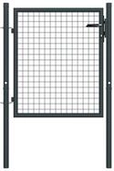 vidaXL Gartentor 100 x 75 cm Mesh-Gartentor Verzinkter Stahl 100x125 cm Grau