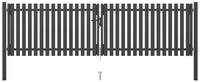 vidaXL Gartentor 400 x 75 cm Gartentor Stahl 4x1,25 m Anthrazit Auto Einfahrt...