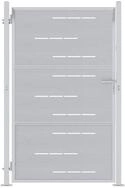 vidaXL Gartentor Gartentor mit Schloss Silber 85 x 144 cm Edelstahl