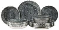 Rosenthal Geschirr-Set Sandora Darkblue Tellerset 18tlg, Porzellan