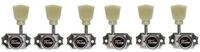 FAME Gitarrenmechanik-Set, (373KSK Locking Tuners 3+3 Chrome Stimm-Mechaniken...