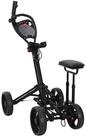 vidaXL Golftrolley 85 x 67 x 114 cm Golf-Dolly mit Sitz Schwarz 85x67x114 cm